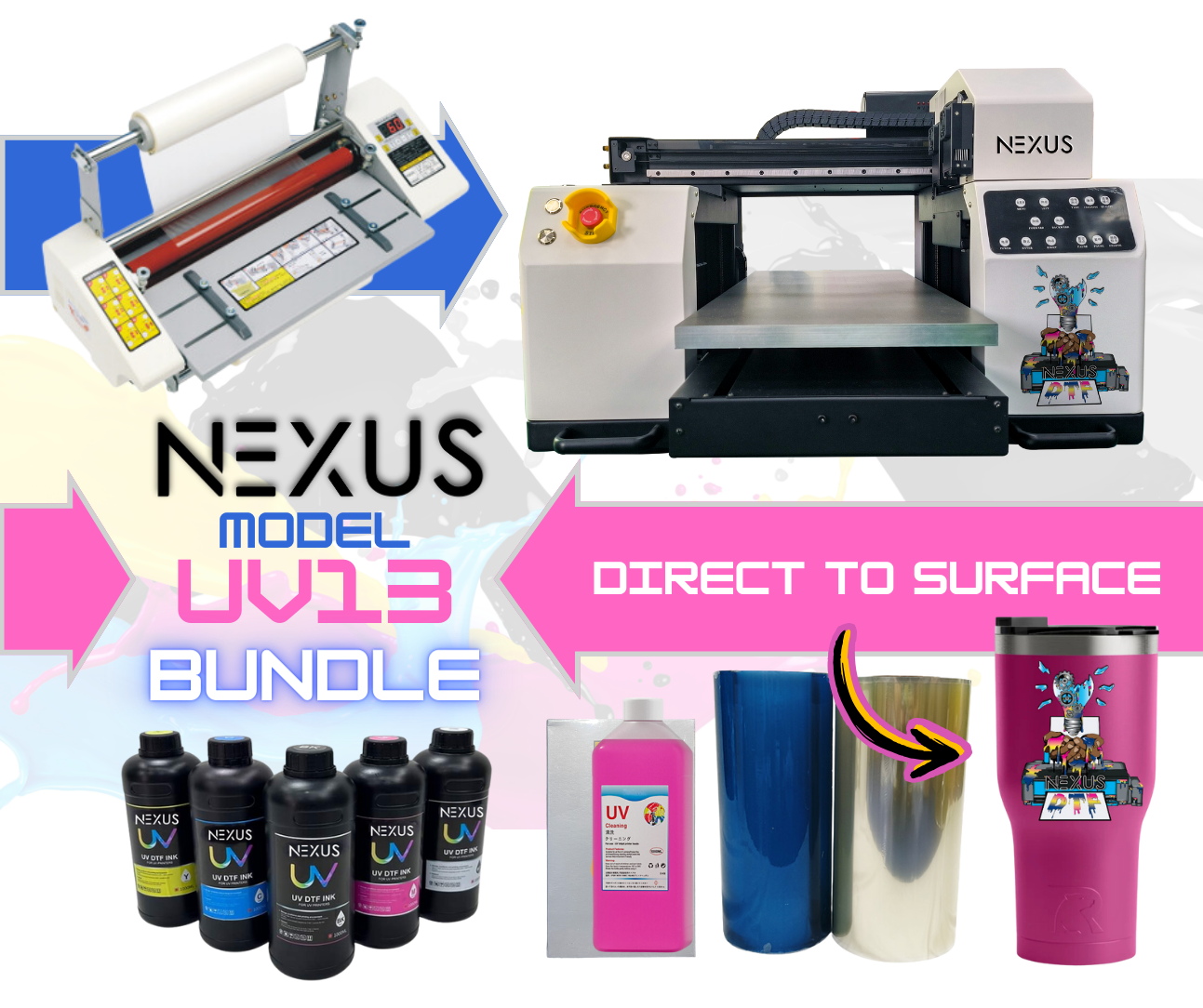 NEXUS UV13 DTF - Direct to Surface - 13 Inch Sheet Film and Platform