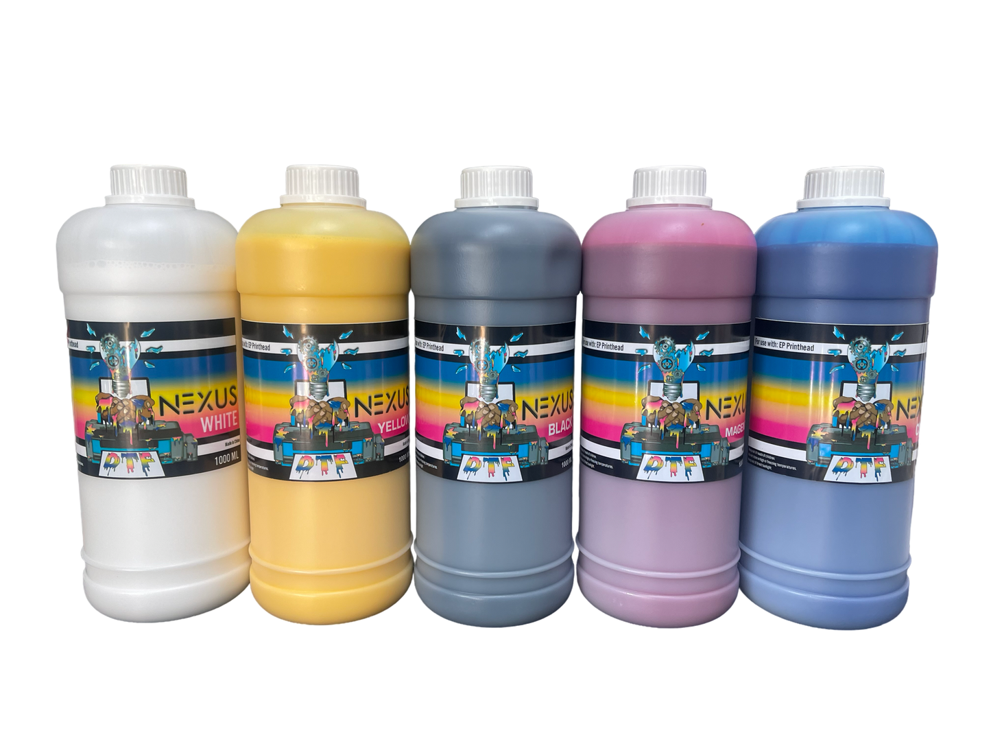 NEXUS DTF - INK - (Direct to Film) - Full Set - 250ML - 500ml - 1000ml Bottles