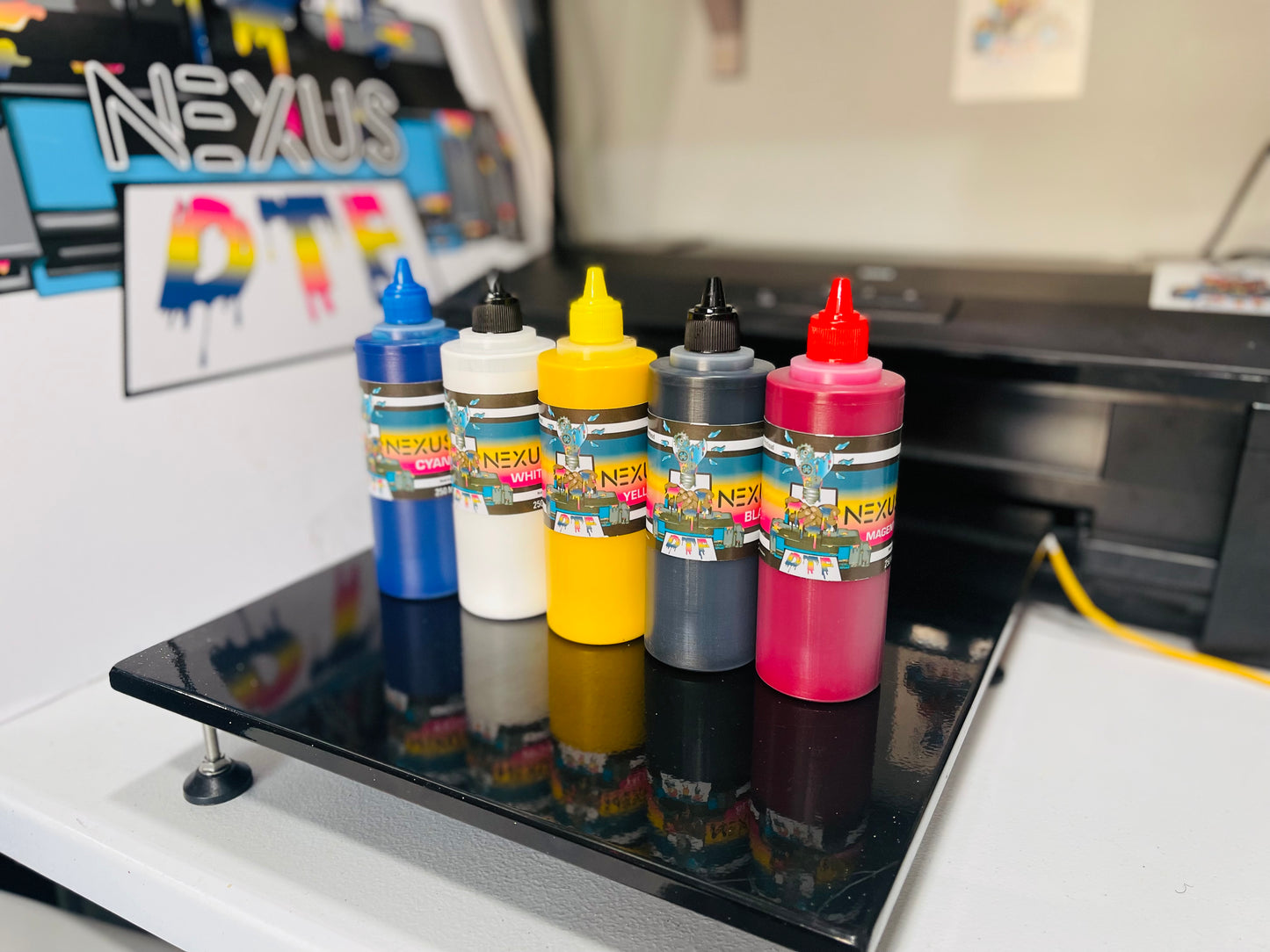 NEXUS DTF - INK - (Direct to Film) - Full Set - 250ML - 500ml - 1000ml Bottles