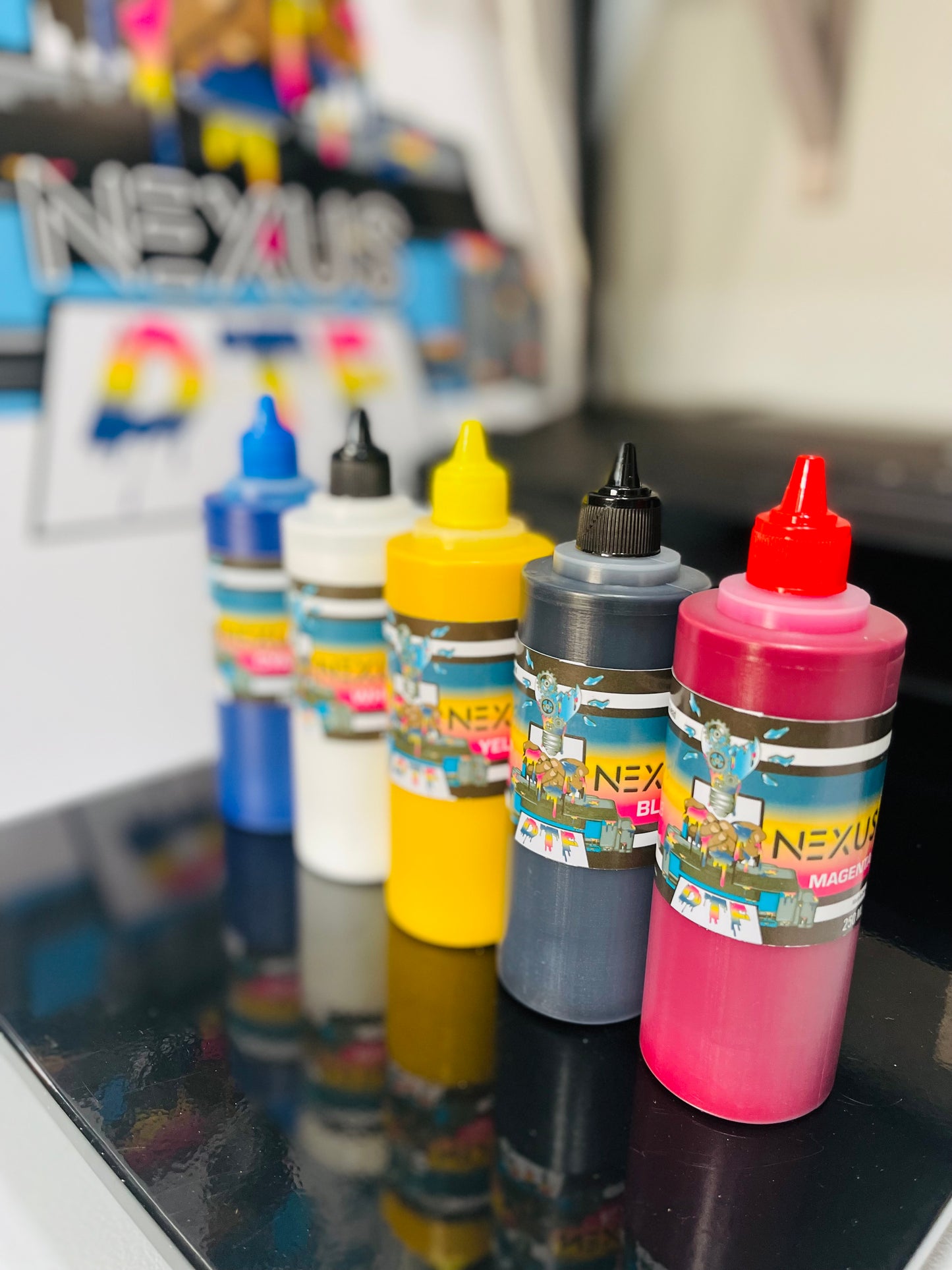 NEXUS DTF - INK - (Direct to Film) - Full Set - 250ML - 500ml - 1000ml Bottles