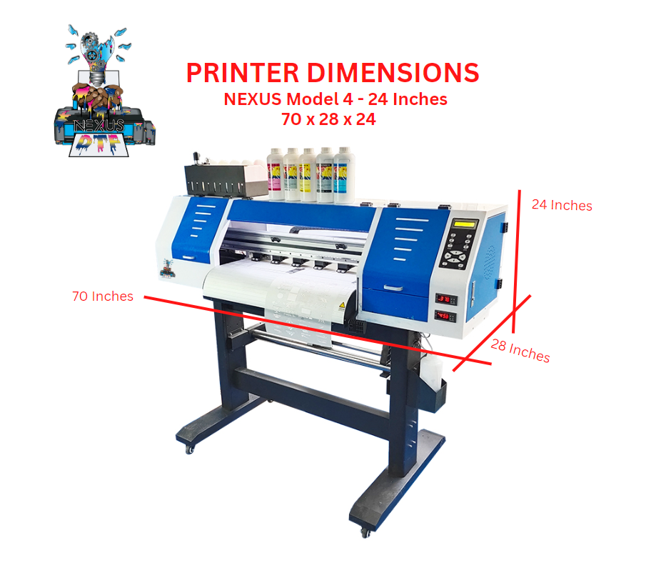 NEXUS MODEL #4 - 24 Inch Wide Format - Printer & Shaker / Oven Bundle - Dual XP600 Printheads
