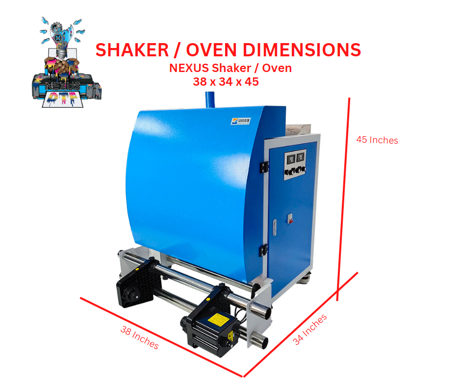 NEXUS MODEL #4 - 24 Inch Wide Format - Printer & Shaker / Oven Bundle - Dual XP600 Printheads / 7 Color Ink System